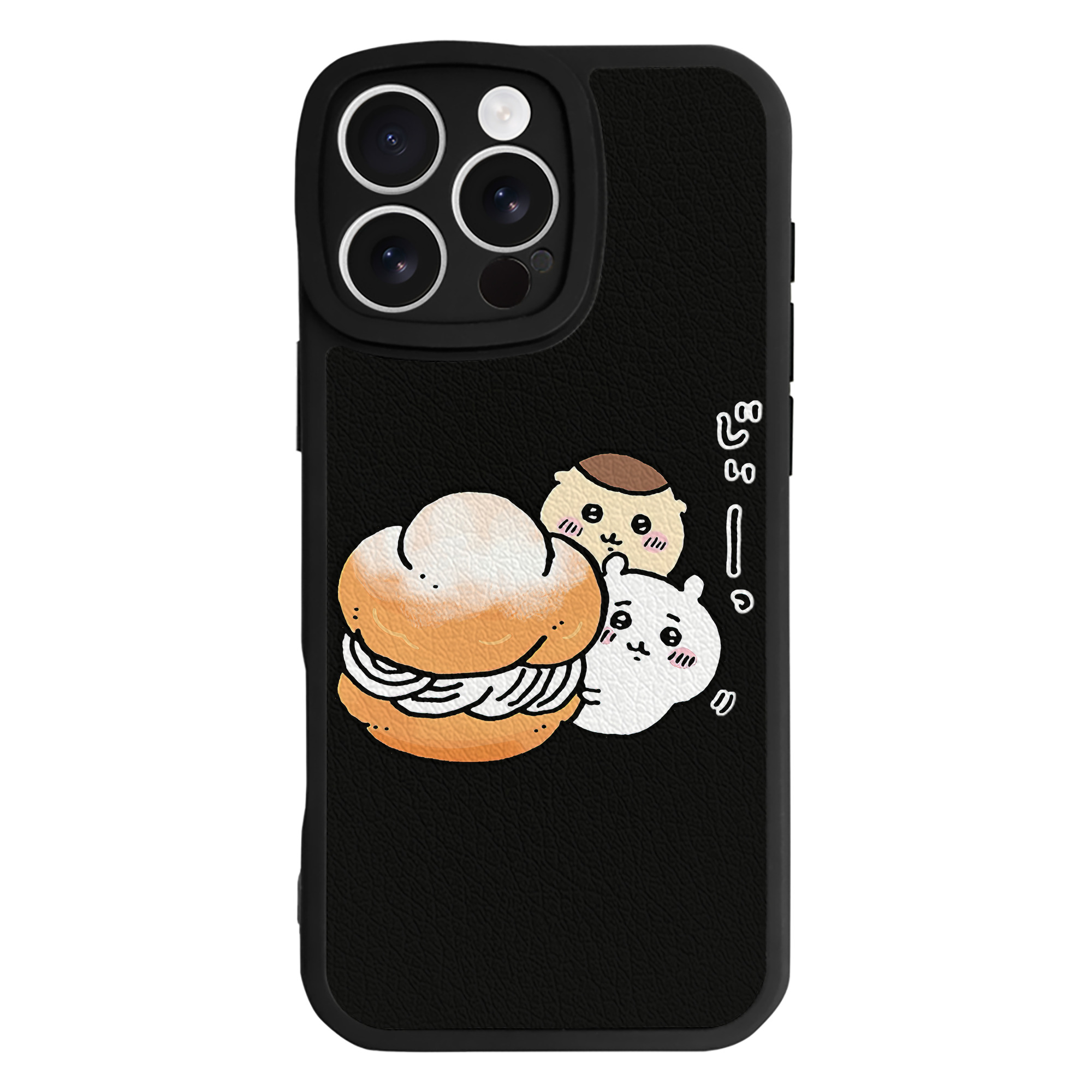 （画像用） ちいかわ くりまんじゅう Chii-kawa kuri manjū 【iPhone 16シリーズ対応】シリコンスマホケース（レザー調） 材質：シリコン